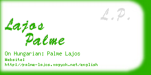 lajos palme business card